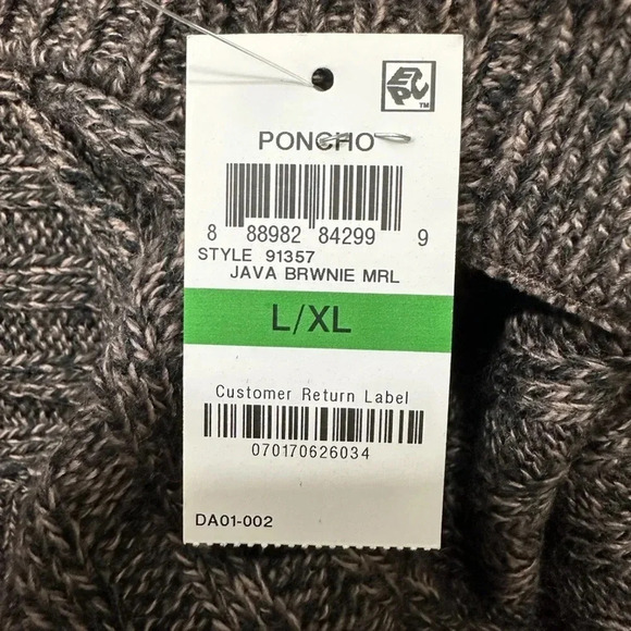 Karen Scott Womens L/XL Brown Marled Shawl Collar Button Placket Kni… - Picture 6 of 7